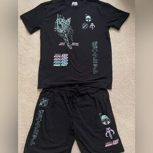 Star Wars Mad Engine Boba Fett Men’s lounge set 
T shirt and shorts